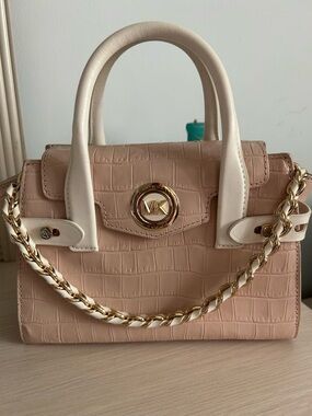 Michael Kors Carmen Croc-Embossed Leather Bag